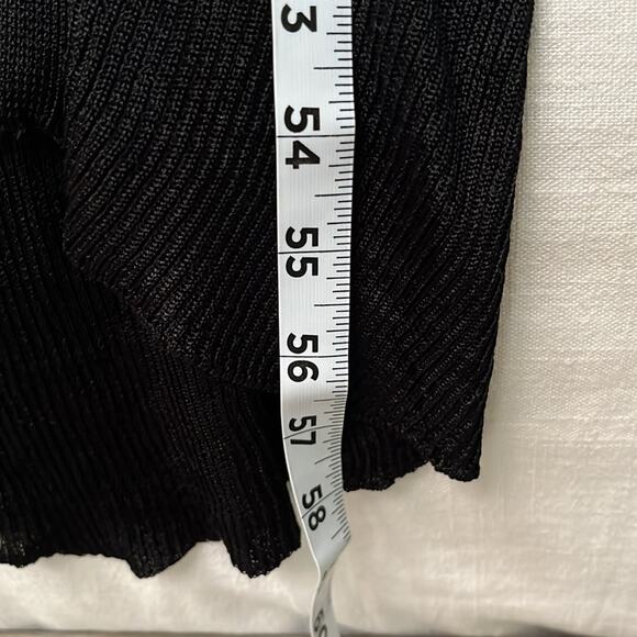 Free People Black Long Ribbed Knit Cardigan Size L - Picture 5 of 7